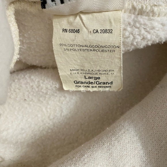 Vintage Tultex Cotton Sioux Chef print Unisex sweatshirt Turtleneck Large - Picture 10 of 12